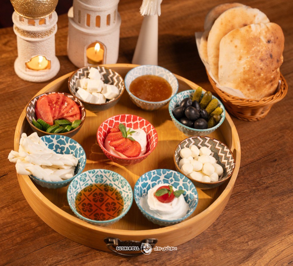 tray of cheeses & appetizers